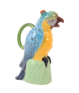 Porcelain colour jug parrot